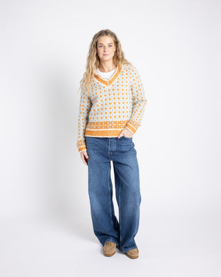 Bris V-Neck | Mint & Saffron