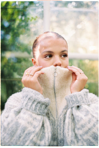 Favn | Naturhvit & Gråmelert