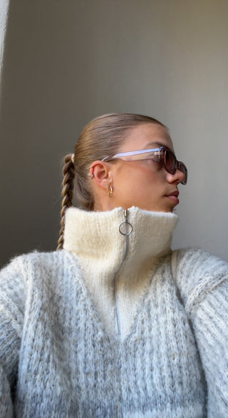 Favn | Naturhvit & Gråmelert