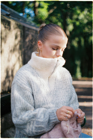 Favn | Naturhvit & Gråmelert