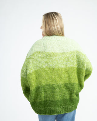 Blomstre | Grønn | HÅNDSTRIKKET GENSER