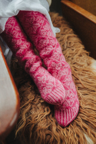 Moo Langsokker | Rosa & Mørk Rosa