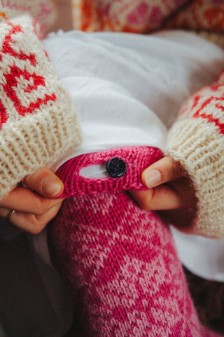 Moo Langsokker | Rosa & Mørk Rosa