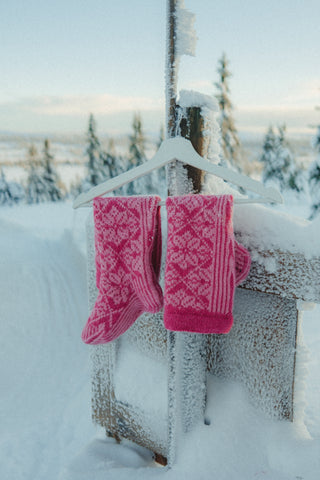 Moo Langsokker | Rosa & Mørk Rosa