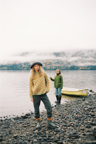 Myrull | Pastellgrønn & Safranorange