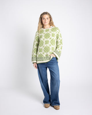 Dahlia | Naturhvit & Gressgrønn