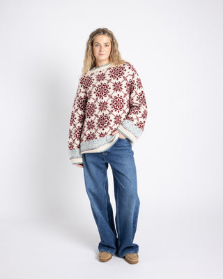 Dahlia | Naturhvit & Kardinalrød