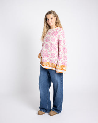 Dahlia | Natural White & Pink