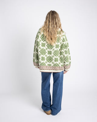 Dahlia | Natural White & Sapphire Green