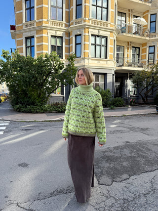 Røys Turtleneck | Green & Mocca