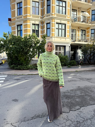 Røys Turtleneck | Green & Mocca