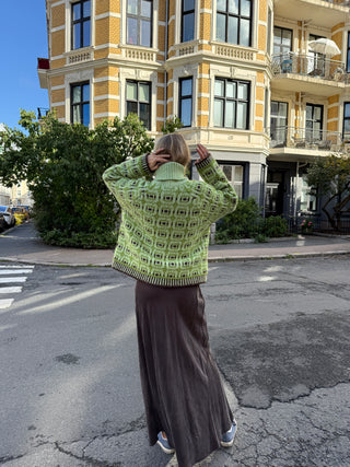 Røys Turtleneck | Green & Mocca
