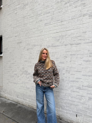 Røys Crewneck | Mocca & Beige