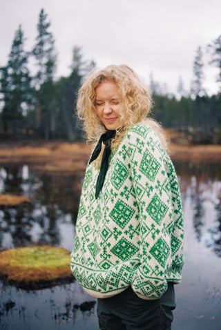 Skumring | Natural White & Apple Green