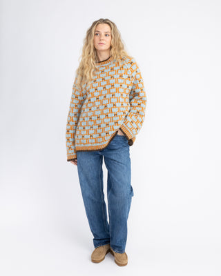 Varde Crewneck | Mint & Saffron