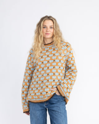 Varde Crewneck | Mint & Saffron