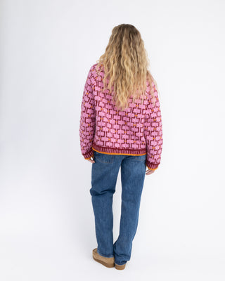 Varde Turtleneck | Pink & Cardinal Red