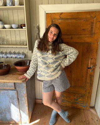 Fisherman's Sweater | White & Ocean