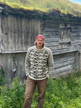 Fisherman's Sweater | Grå og Mosegrønn