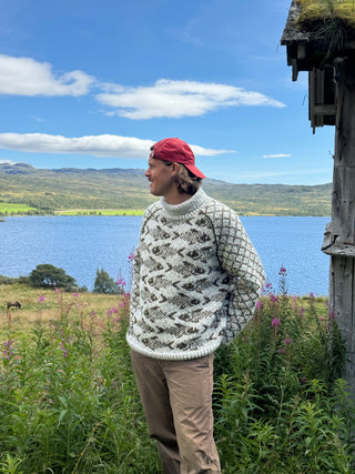 Fisherman's Sweater | Grå og Mosegrønn