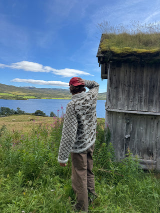 Fisherman's Sweater | Grå og Mosegrønn