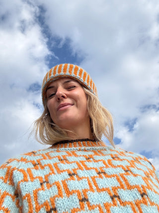 Varde Beanie | Mint & Saffron