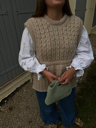 Kornblomst Vest | Sandbeige