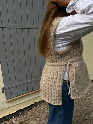 Kornblomst Vest | Sandbeige