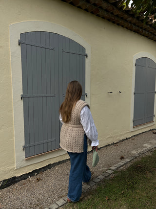 Kornblomst Vest | Sandbeige