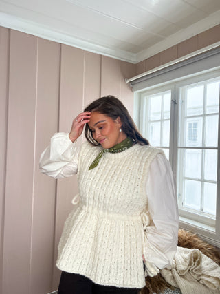 Kornblomst Vest | Naturhvit