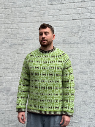 Røys Crewneck | Green & Mocca