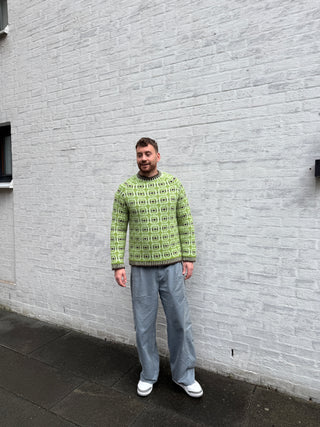 Røys Crewneck | Green & Mocca