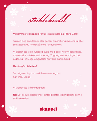 Fåbro Strikkekveld | Billett