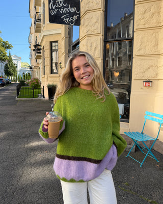 Synne | Grass Green & Purple Orchid