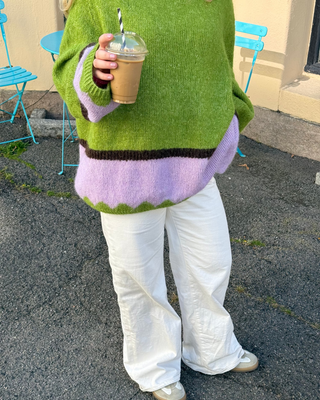 Synne | Grass Green & Purple Orchid