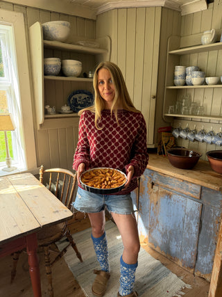 Tyttebær | Kardinalrød & Sandbeige
