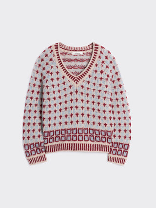 Bris V-Neck | Red & Blue | ReadyMade